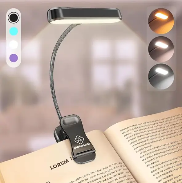 Glocusent Reading Clip On Light